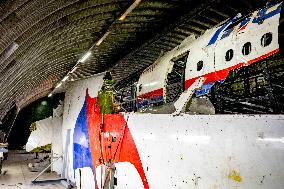 Reconstruction Of Wreckage Of aircraft MH17 - Netherlands