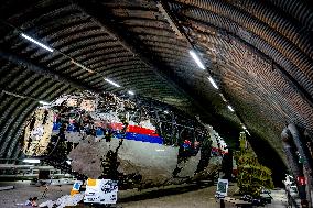 Reconstruction Of Wreckage Of aircraft MH17 - Netherlands