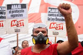 Protest Against The Omnibus Law In Argentina