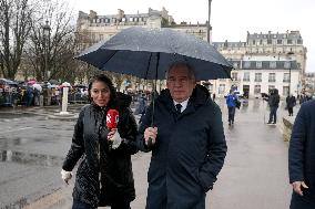 Ceremony In Paris To Pay Tribute To The 42 French Citizens Killed  In Israel