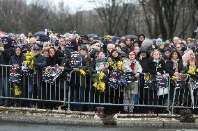 Ceremony In Paris To Pay Tribute To The 42 French Citizens Killed  In Israel