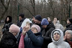 Russian missile attack on Kyiv