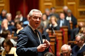 Session Of Questions To The Government At The Senate In Paris, France