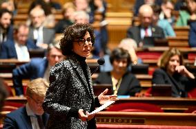 Session Of Questions To The Government At The Senate In Paris, France