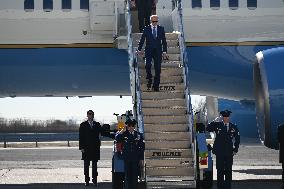 U.S. President Joe Biden Arrives At John F. Kennedy International Airport For Trip To New York City