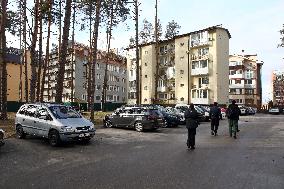 Restoration of war-damaged high-rise buildings in Irpin