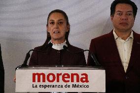Claudia Sheinbaum Pre-Candidate Press Conference - Mexico
