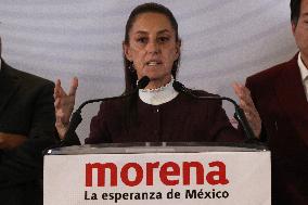 Claudia Sheinbaum Pre-Candidate Press Conference - Mexico