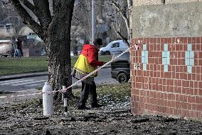 Aftermath of nighttime Russian drone attack on Odesa