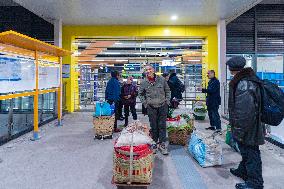 Vegetable Farmers Sell Vegetables in Chongqing, China