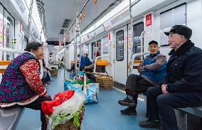 Vegetable Farmers Sell Vegetables in Chongqing, China