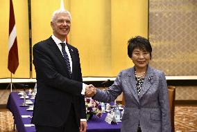 Latvian foreign minister in Tokyo