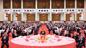 CHINA-BEIJING-CPC CENTRAL COMMITTEE-STATE COUNCIL-SPRING FESTIVAL-RECEPTION (CN)