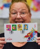 NEW ZEALAND-WELLINGTON-YEAR OF THE  DRAGON-STAMPS