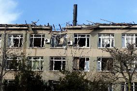 Aftermath of nighttime Russian drone attack on Odesa