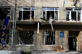 Aftermath of nighttime Russian drone attack on Odesa