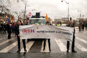 Demonstration Against The Merger Between ASN And IRSN - Paris