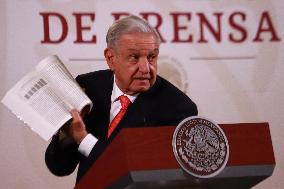 Mexico’s President Lopez Obrador Briefing Conference