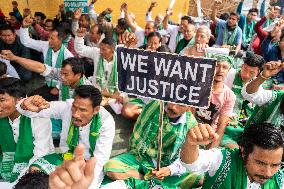 Sarania Kachari Community Protest In India
