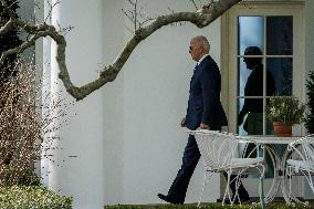 DC: President Joe Biden Departs the White House