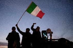 Protesting Farmers Gather At The Outskirts Of Rome