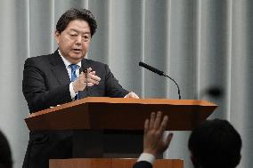 Japan's top gov't spokesman Hayashi