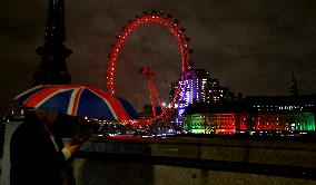 BRITAIN-LONDON EYE-CHINESE LUNAR NEW YEAR-ILLUMINATION