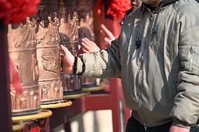 People Burn Incense Sticks at The Temple in Shenyang