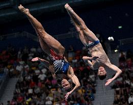 (SP)QATAR-DOHA-WORLD AQUATICS CHAMPIONSHIPS-DIVING-MIXED 3M SYNCHRONISED