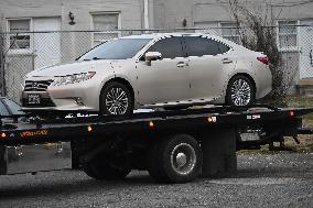 Vehicle With Bullet Holes Towed Away From Shooting In Prince George's County Maryland