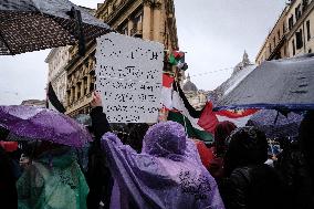 Demonstration In Support Of Palestine in Rome