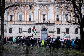 Demonstration In Support Of Palestine in Rome