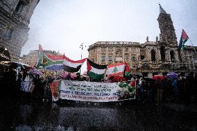 Demonstration In Support Of Palestine in Rome