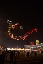 Drones Pattern Celebrate Lunar Year in Chengdu