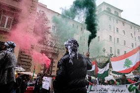 Demonstration In Support Of Palestine in Rome