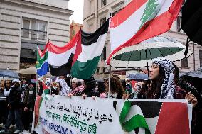 Demonstration In Support Of Palestine in Rome