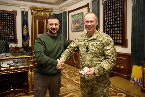 President Zelenskyy Meets with New Military Leadership Team - Kyiv