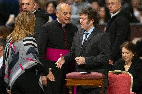 Argentine President Javier Milei At The Vatican