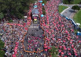 Aerial View Of The Performance Of Bloco Agrada Gregos