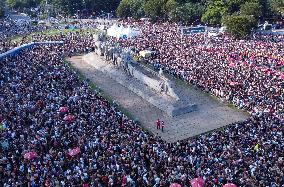 Aerial View Of The Performance Of Bloco Agrada Gregos