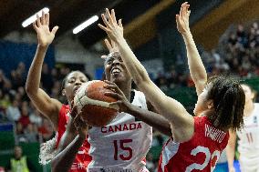 (SP) HUNGARY-SOPRON-BASKETBALL-FIBA WOMEN'S OLYMPIC QUALIFIERS-CANADA VS JAPAN