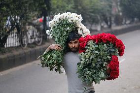 Flower Market In Dhaka