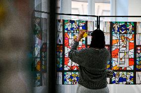 Photo exhibition of Mariupol stained glass windows in Lviv