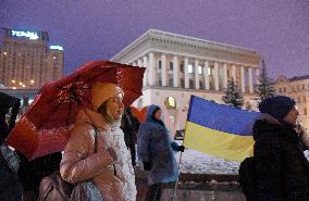 Rally in support of Valerii Zaluzhnyi in Kyiv