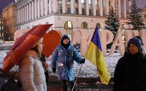 Rally in support of Valerii Zaluzhnyi in Kyiv