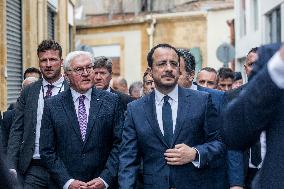 President Of Germany Is Guided In Old Nicosia
