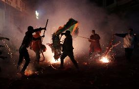 Artists Perform Firecracker Dragon to Celebrate Chinese Lunar Year in Liuzhou