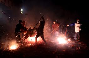 Artists Perform Firecracker Dragon to Celebrate Chinese Lunar Year in Liuzhou