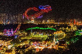 Drones Dragon Pattern in Nanning