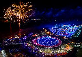 Tourist Attend The First Baima Lake Lantern Fair in Huai 'an, China